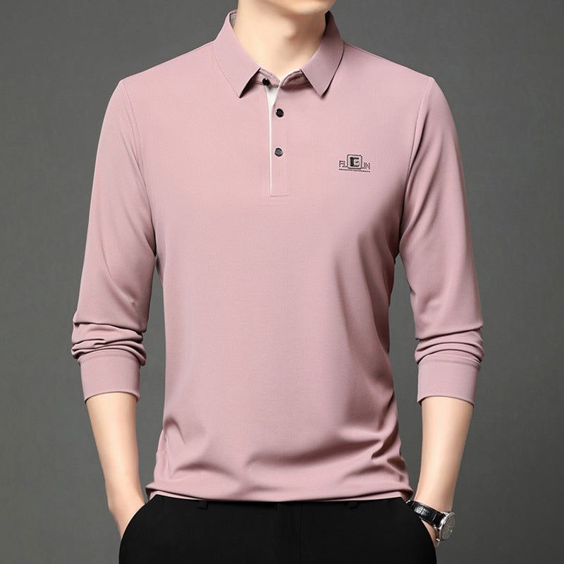 Men’s Long Sleeve Polo Shirt – Business Casual Spring Top