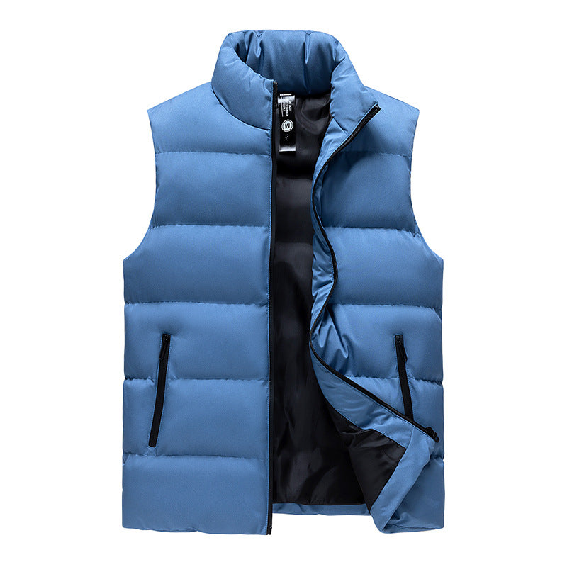Men’s Warm Down Cotton Vest Winter Sleeveless Outdoor Jacket