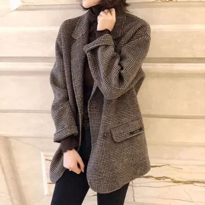 Korean Loose Casual Overcoat Women