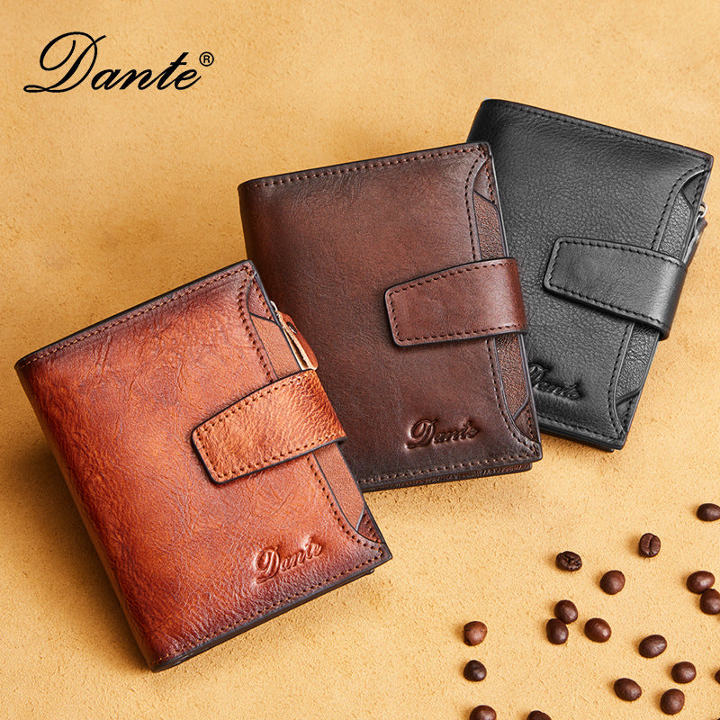 Men’s RFID Leather Wallet | Cowhide Anti-Theft Purse