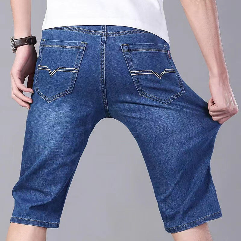 STOCK-Men’s Summer Stretch Denim Shorts