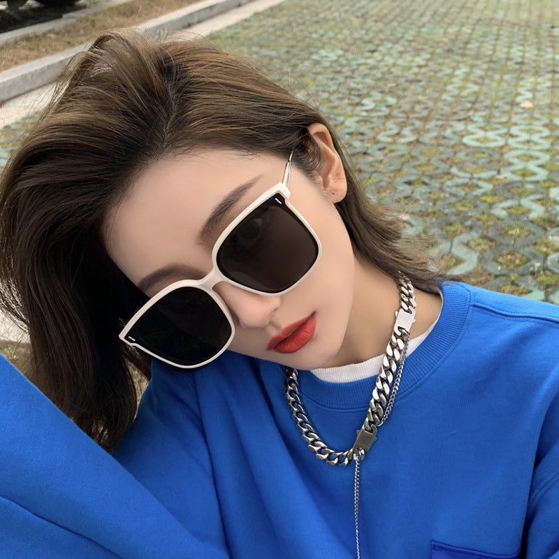 GM Square Large-Frame Sunglasses for Women UV Protection