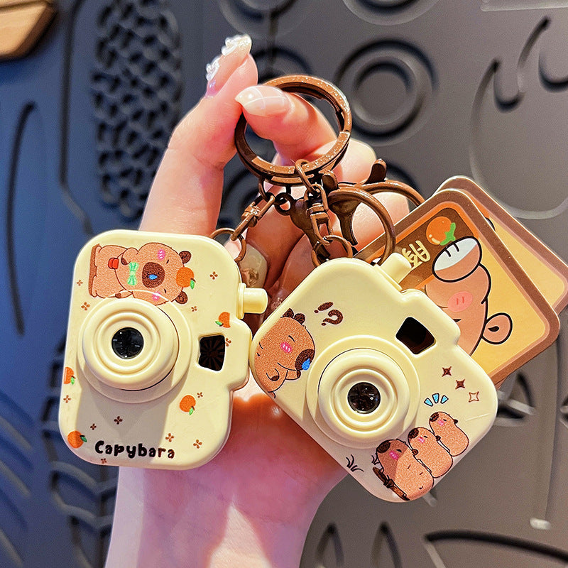 Capibara Camera Keychain – Luminous Projection Toy