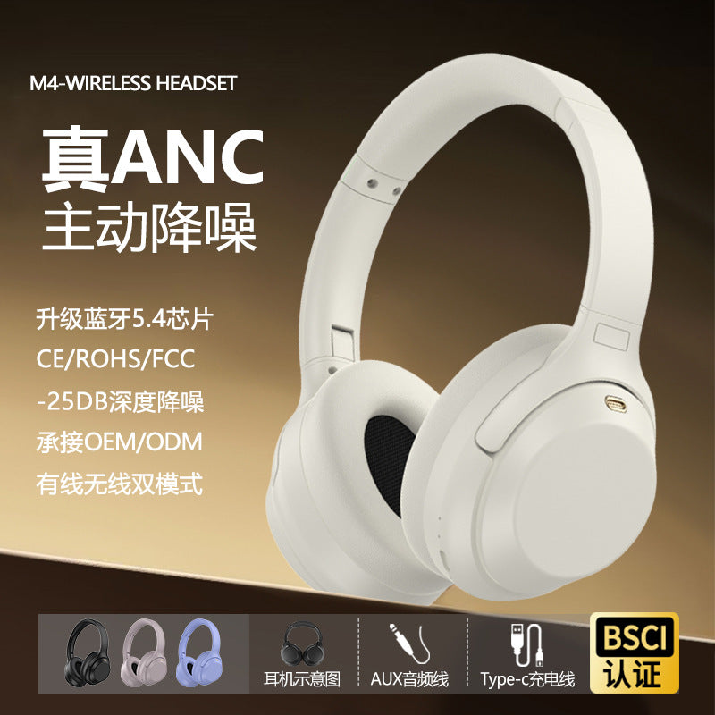 M4ANC Wireless Bluetooth Headphones Active Noise-Cancelling