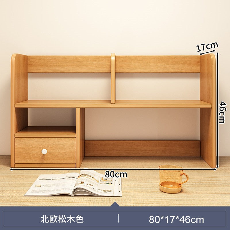 Solid Wood Cream-Style Dressing Table Storage Rack