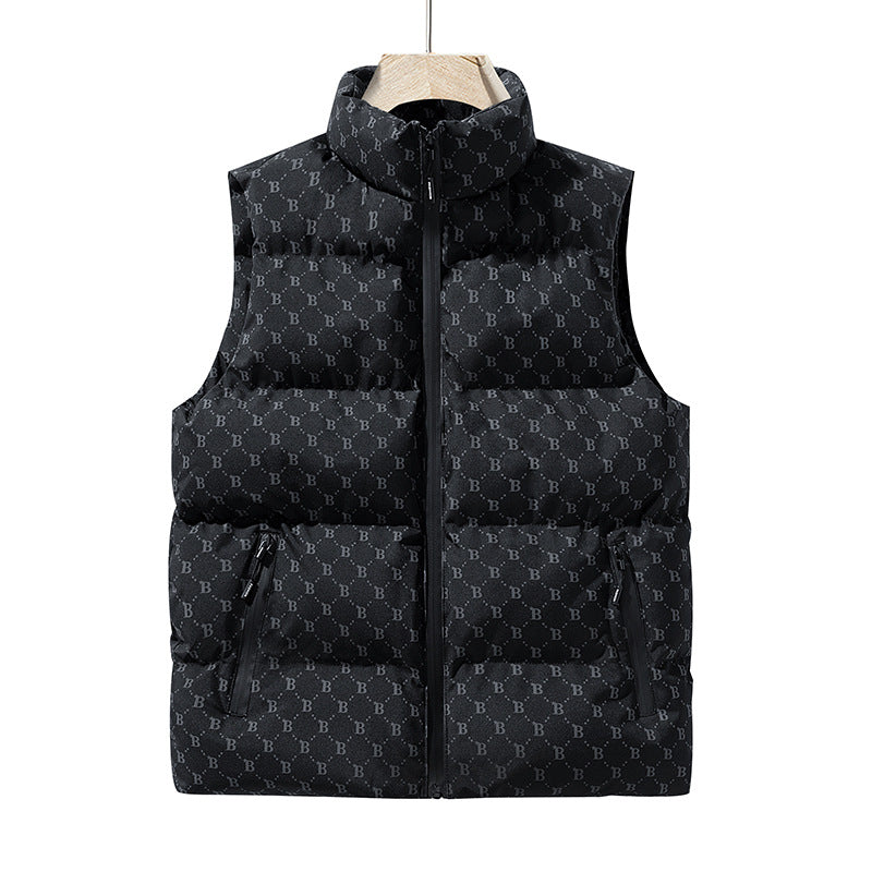 Men’s Trendy Down Cotton Vest – Warm Autumn/Winter Outerwear