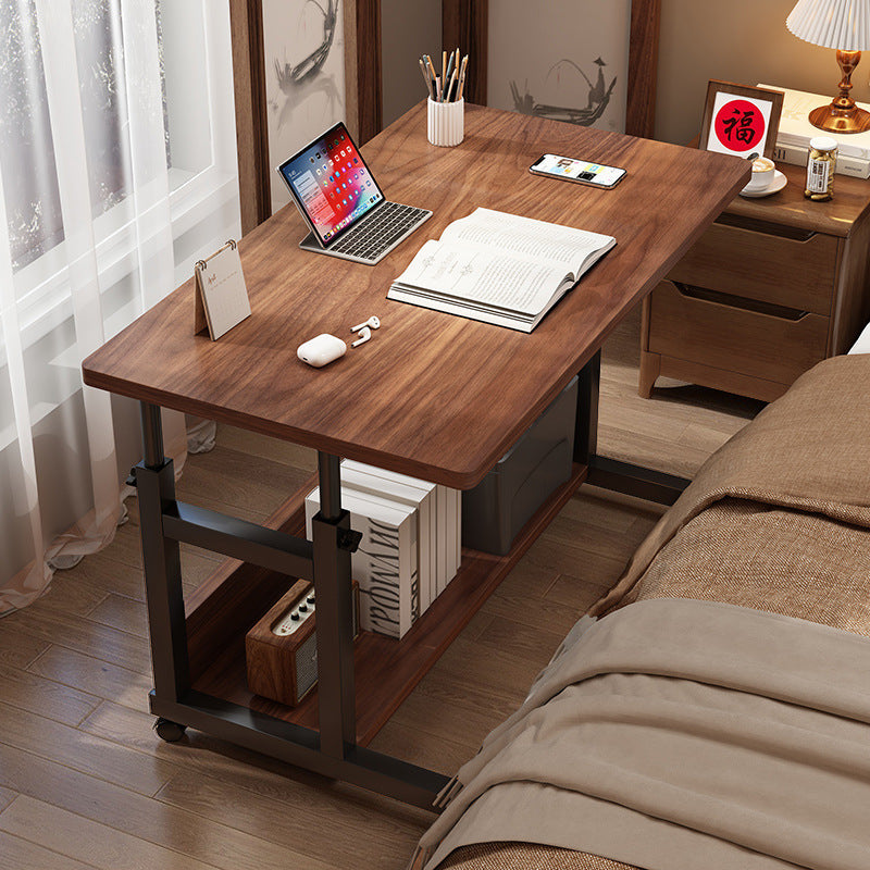 Movable Solid Wood Bedside & Computer Desk