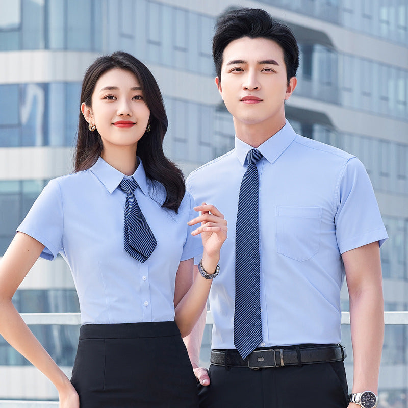 STOCK-Unisex Non-Iron White Shirt – Summer Business Casual