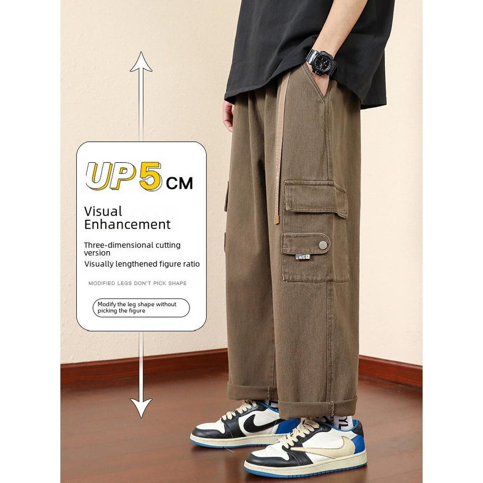 STOCK-Loose Fit Retro Overalls – Summer Casual Men’s Pants