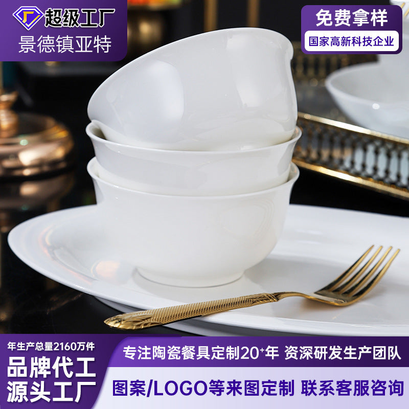 Jingdezhen Bone China Tableware Set Plates Dishes Custom Logo