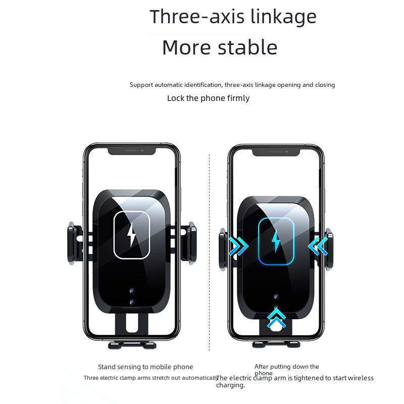 15W Smart Induction Wireless Car Charger & Phone Holder