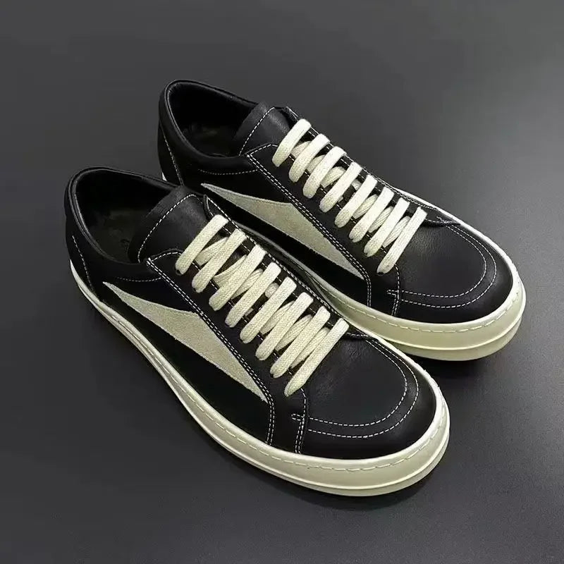 RO Men’s Thick-Soled Leather Casual Shoes – Spring Trend 2025