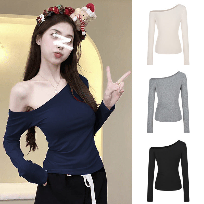Pure Desire Slim-Fit Shoulder Long Sleeve Top