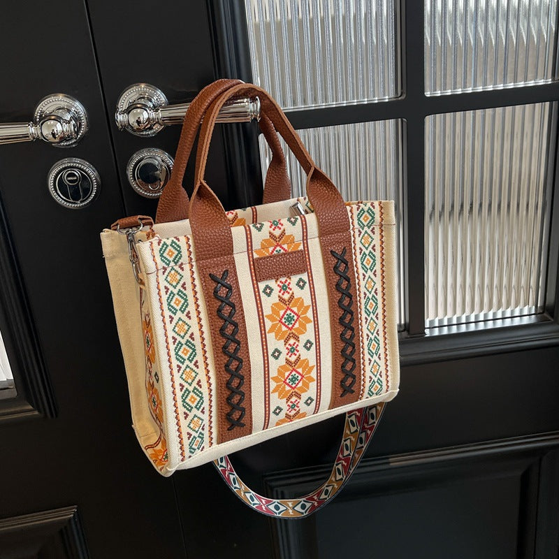 Boho Aztec Women's Tote & Shoulder Handbag
