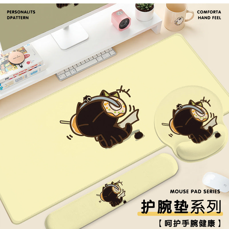 Luo Xiaohei Cartoon Desk Pad Set with Wrist & Keyboard Rest