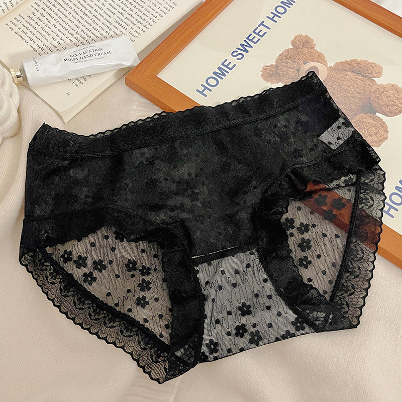 PACK OF - 5 French Lace Mesh Briefs – Summer Thin & Comfy Panties