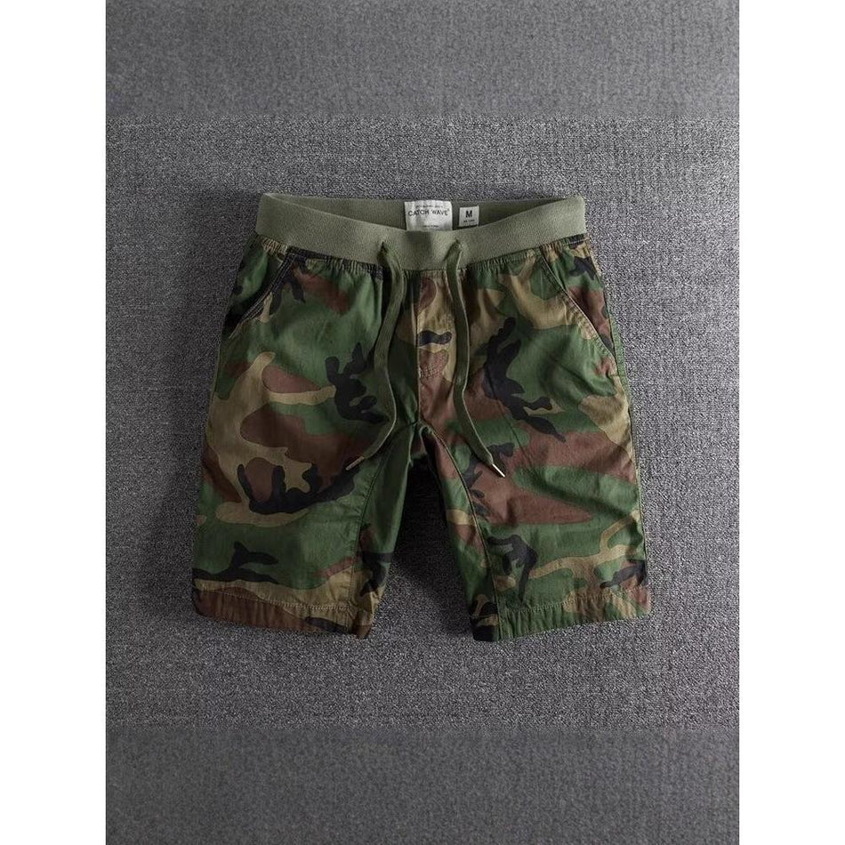 Men’s Summer Camouflage Breathable Elastic Waist Shorts