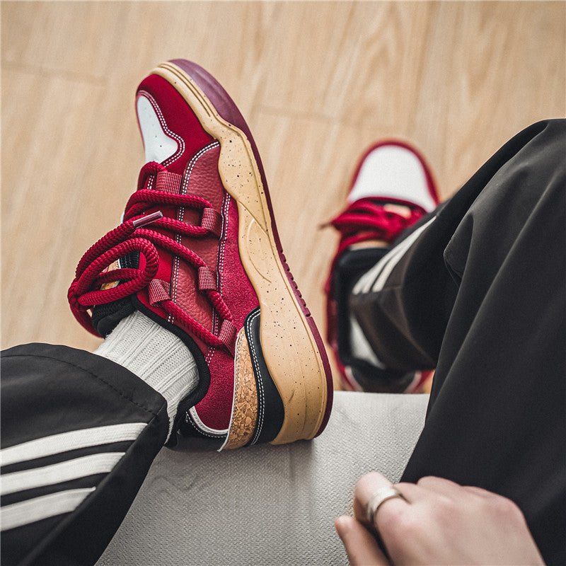 Men’s Red Low-Top Sports Sneakers 2026