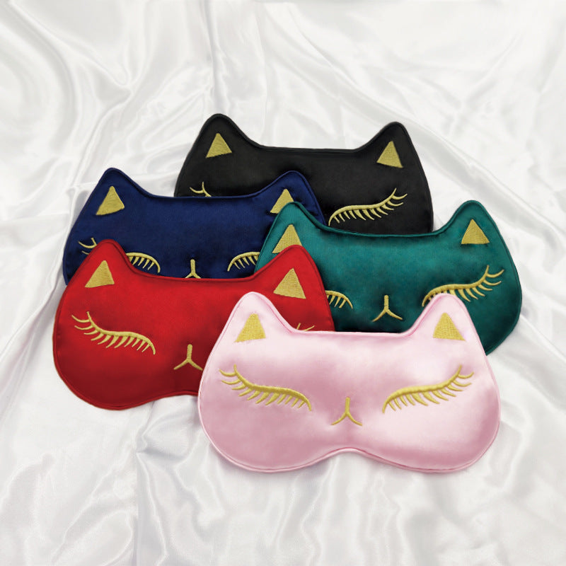 Double-Sided Silk Sleep Mask – Fox Design Eye Cover for Travel