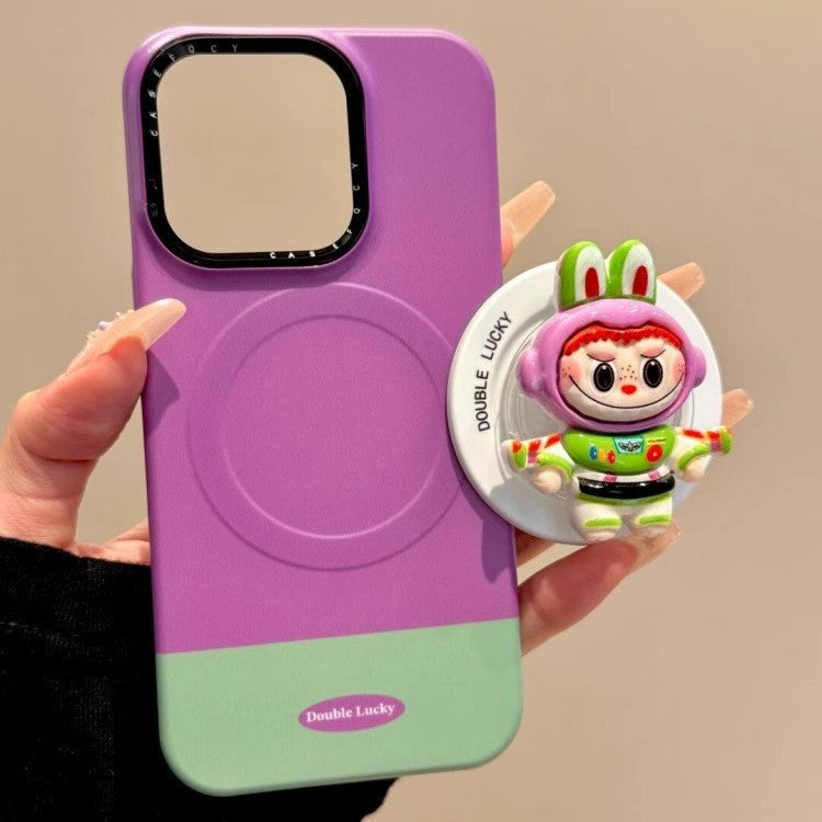 Magnetic Brush Bracket Case for iPhone 13–16 Pro Max