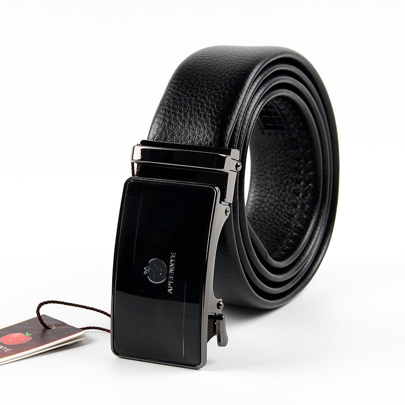 Top Layer Cowhide Belt – Genuine Leather Auto Buckle