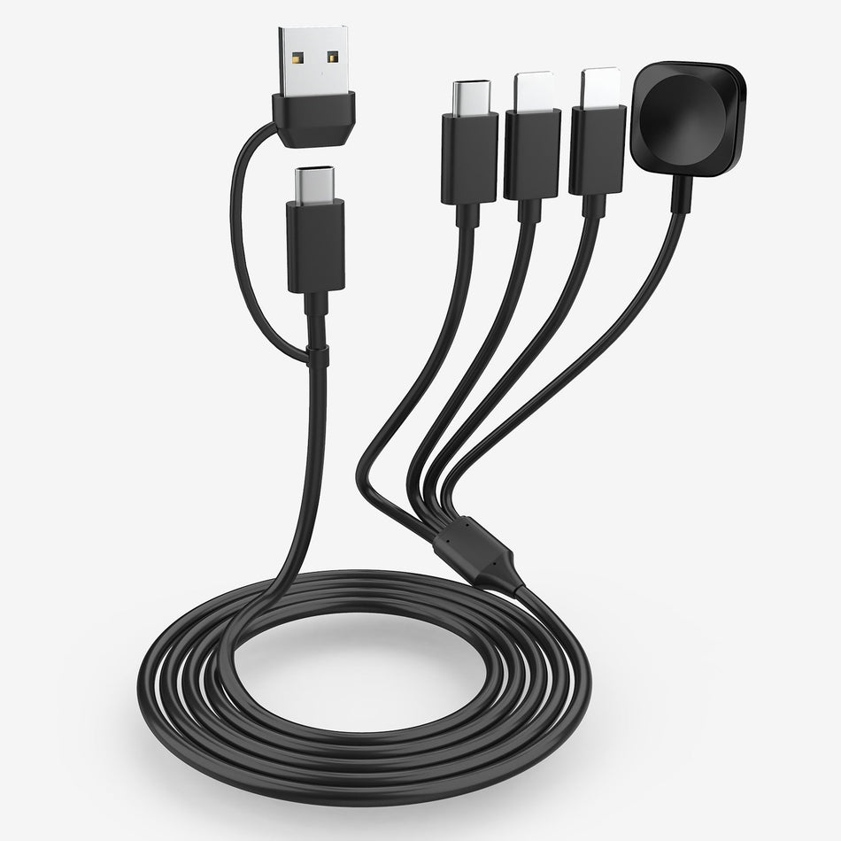 4-in-1 USB Fast Charging Cable – Type-C & Magnetic Watch