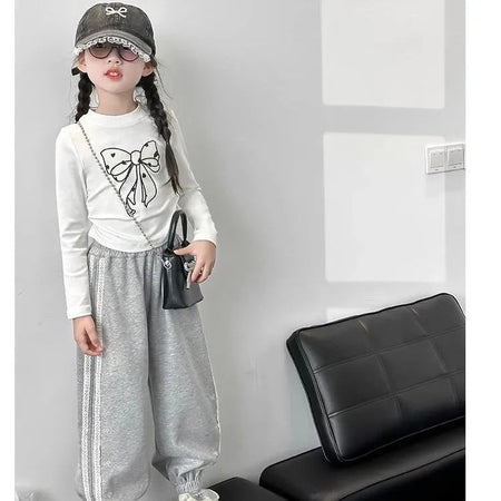 Girls 2024 Autumn Sports Two-Piece Set – Spring Autumn Kids Fashion Nepal | Tudoholic