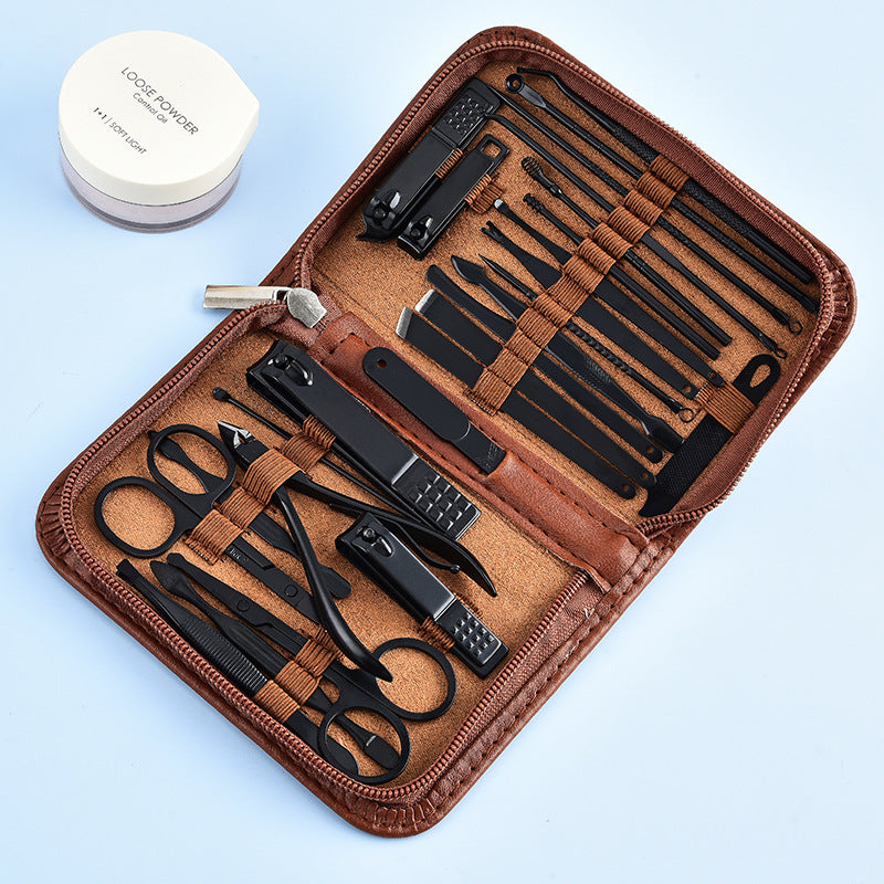 STOCK-Nail Clipper Set – Brown Manicure Tools for Perfect Nails