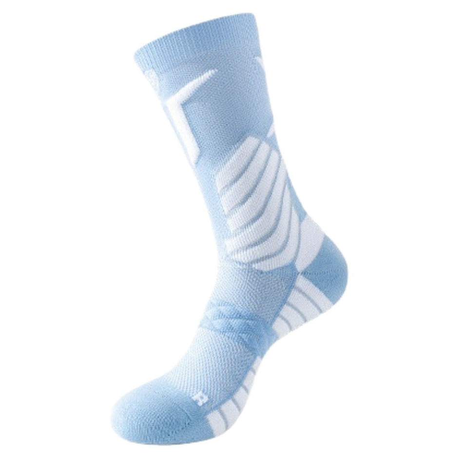 Men's Long Tube Basketball Socks with Cushioned Towel Sole