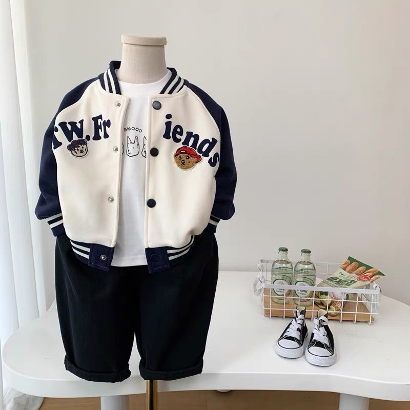 2025 Boys’ Baseball Jacket – Trendy Spring & Autumn Coat