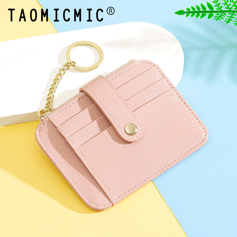 Korean Cute Keychain Card Holder – Mini Multi-Pocket Purse