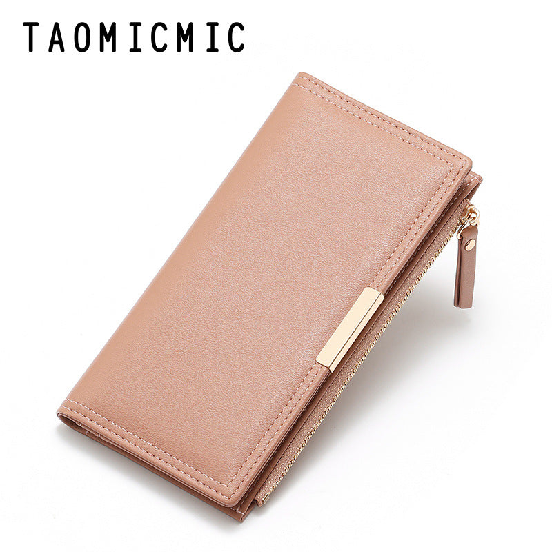 Women Long Leather Zipper Wallet Large Capacity Card Clutch