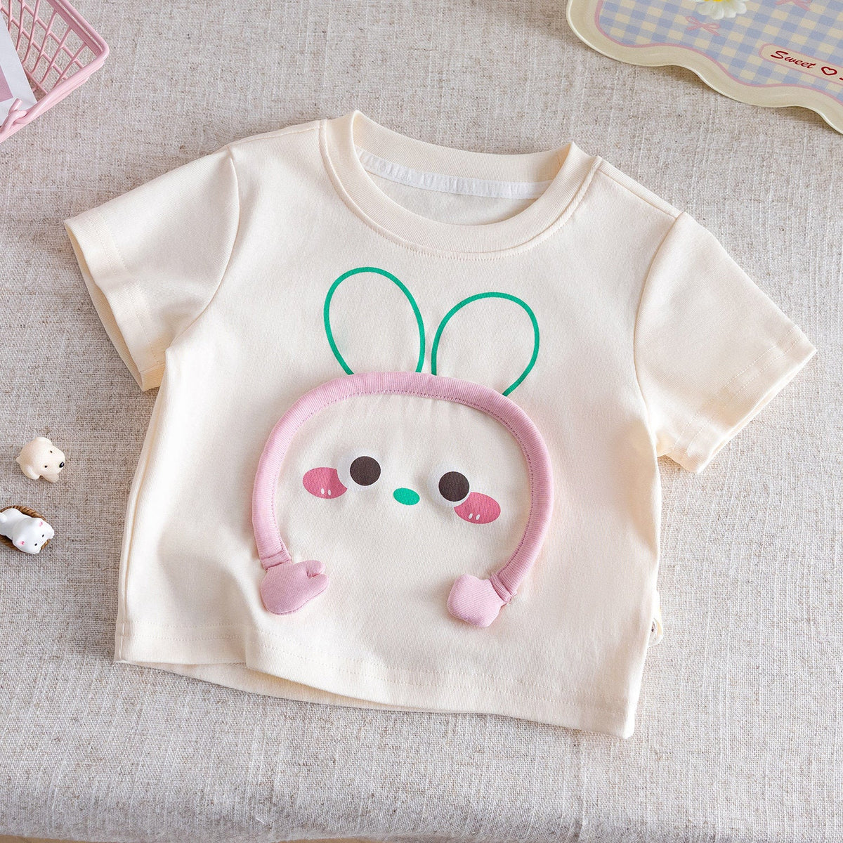 Girls 3D Cartoon Cotton T-Shirt – Cute Summer Top – T-Shirts – Image 6