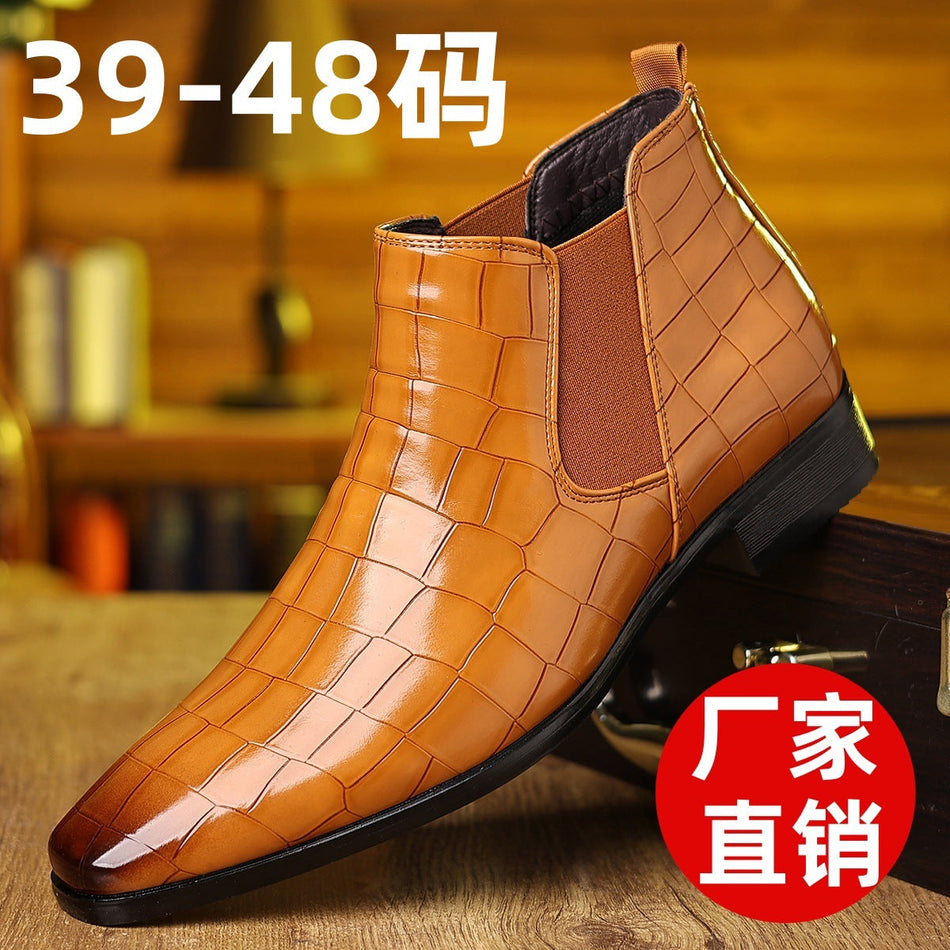 Men’s Large Size Leather Shoes – Business Formal Boots