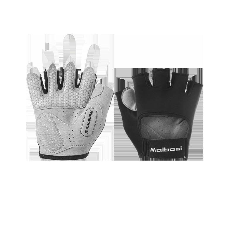 Non-Slip Gym Gloves with Wrist Support – Half Finger