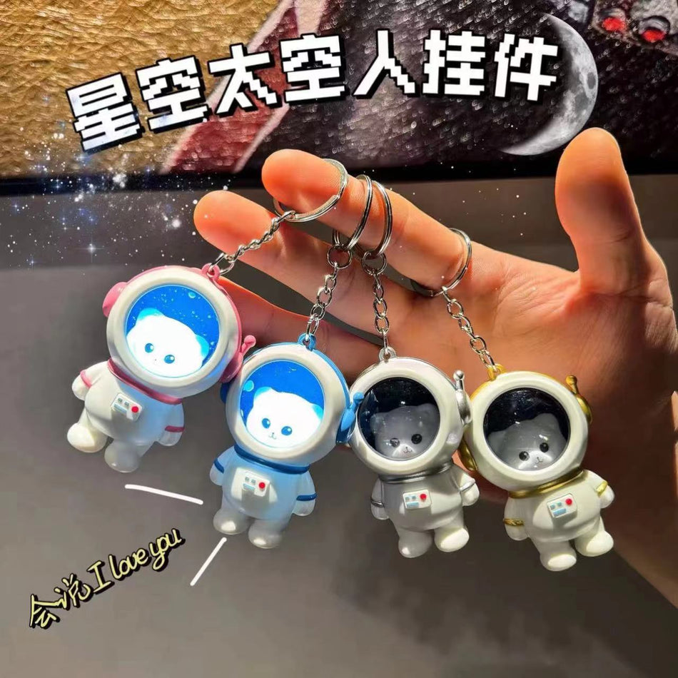 I Love You Astronaut Keychain with Night Light & Sound