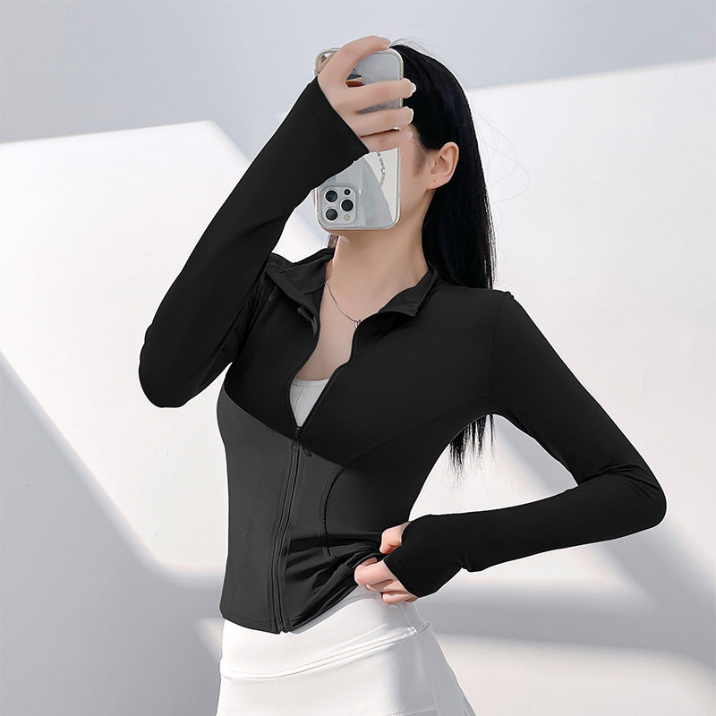 Women’s Yoga Jacket – Sun Protection Breathable Fitness Top