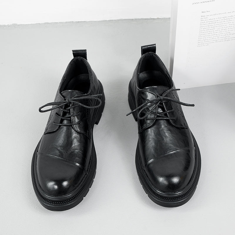 Men’s Autumn Derby Leather Wedding Dress Shoes