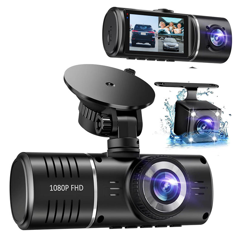 1080P Triple Camera Dash Cam Starlight Night Vision