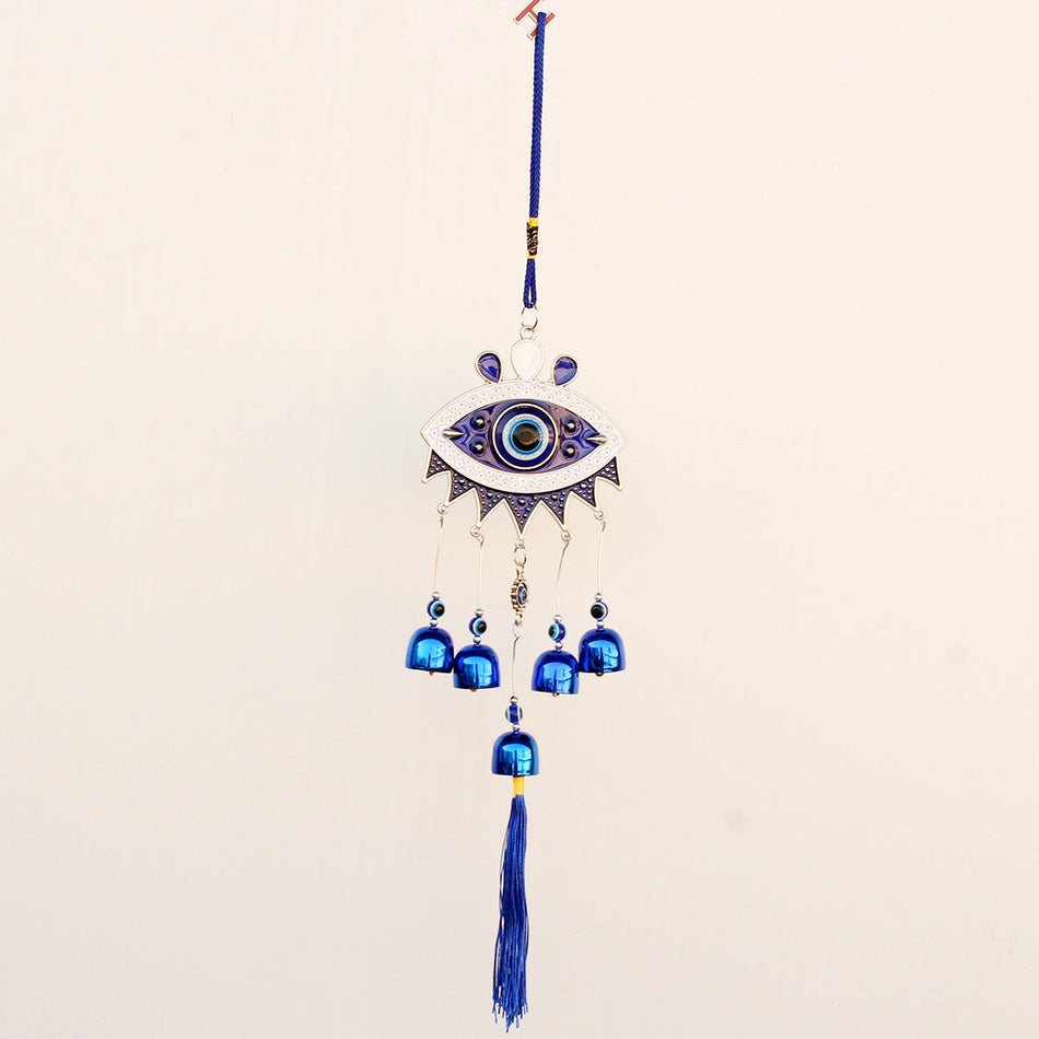 Turkish Blue Eye Sunflower Metal Wind Bell Gift