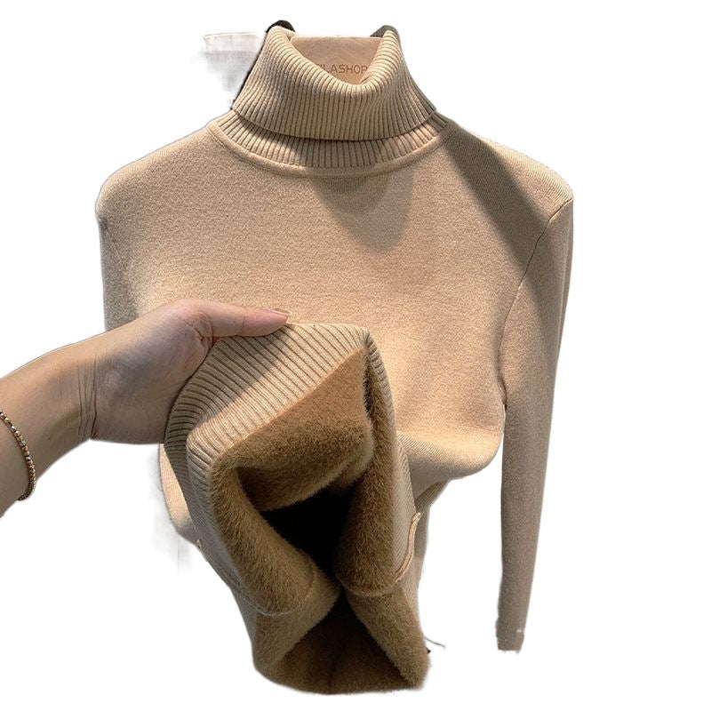 Women’s Plus Velvet Turtleneck Sweater