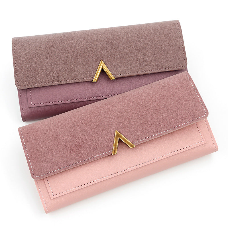 Simple PU Long Wallet Multi-Card Holder Clutch