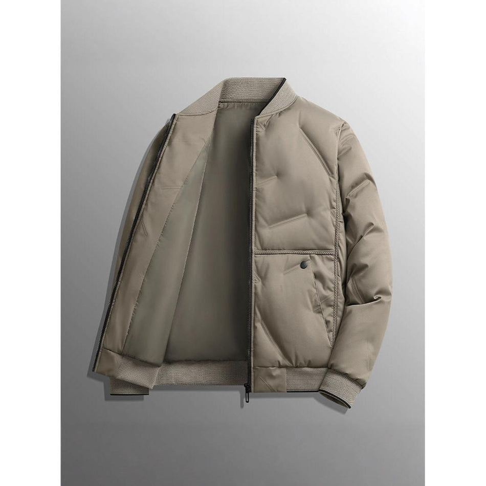 Men’s Light Luxury Cotton Baseball Collar Jacket