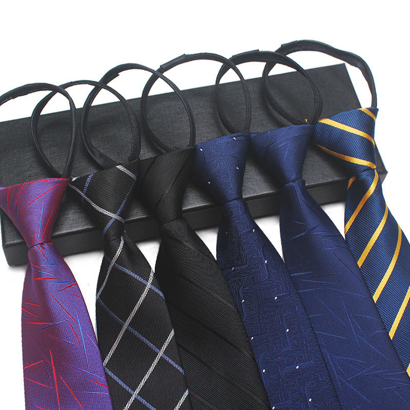 Men’s Zipper Tie – Easy 7cm & 8cm Business Formal Tie