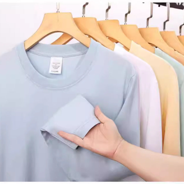 230g Cotton Long Sleeve Couple T-Shirt for Men & Women