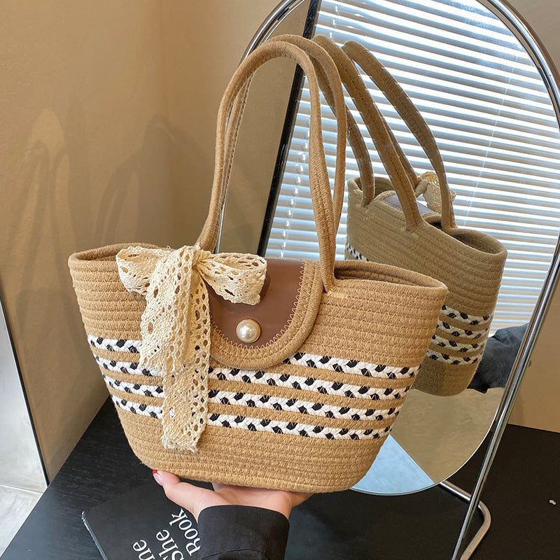 Large Woven Beach Bag