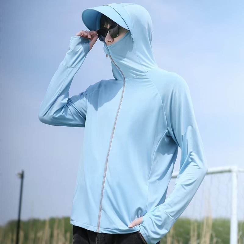 Men’s Ice Silk Sun Protection Jacket – Ultra-Light Hoodie