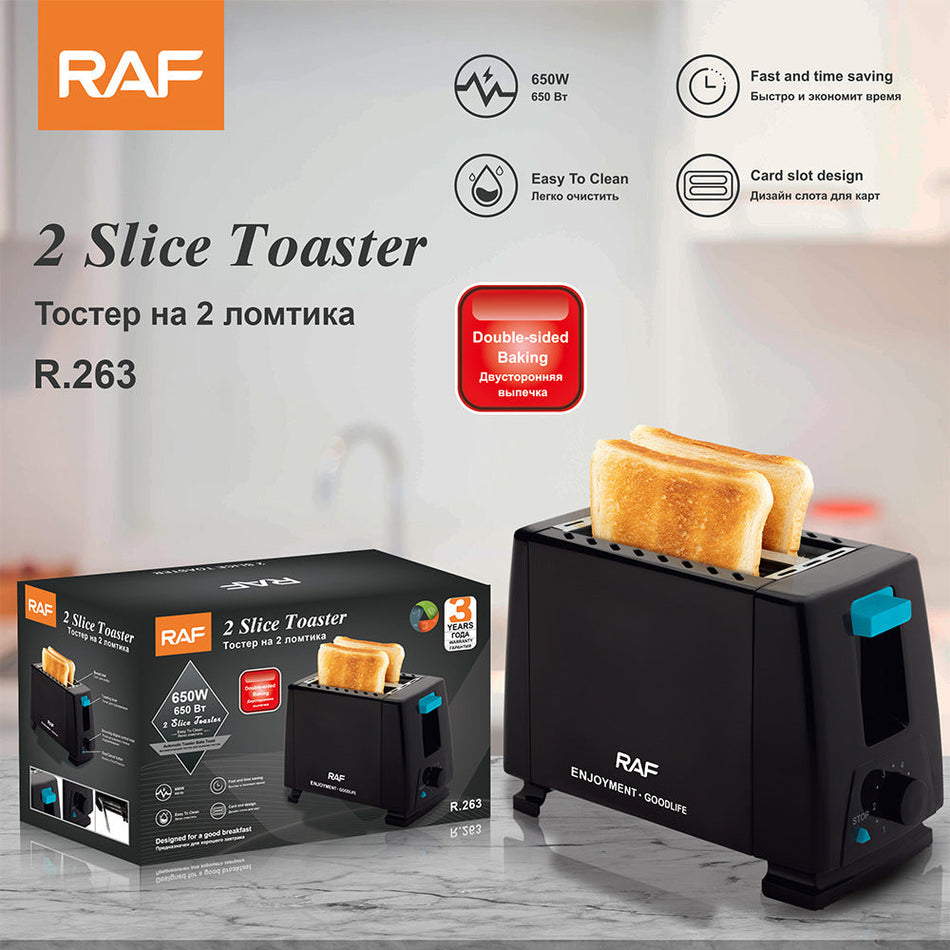 American & European 2-Slice Small Breakfast Toaster