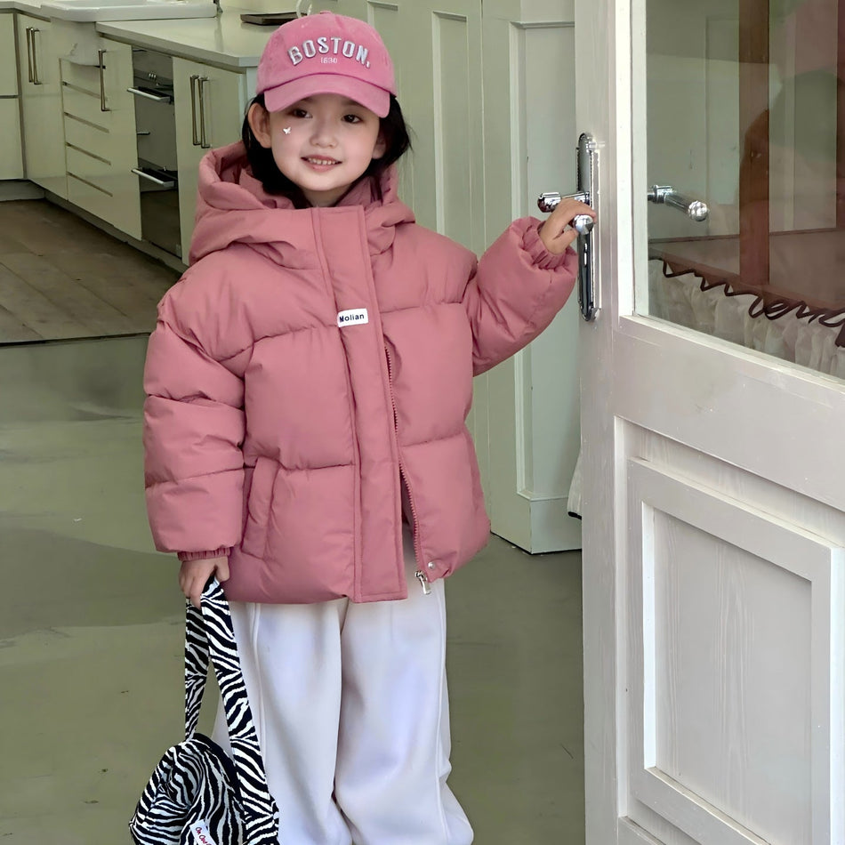 Kids Lightweight White Duck Down Jacket – Warm Short Coat