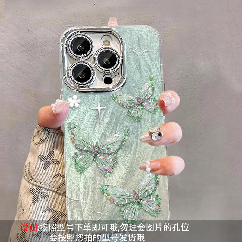 STOCK-Feather Yarn Plus Butterfly Case (iPhone Compatible)